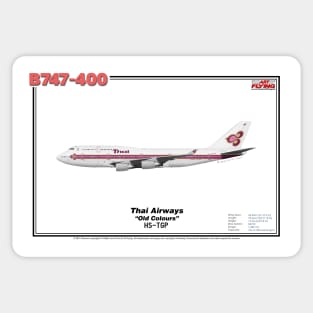 Boeing B747-400 - Thai Airways "Old Colours" (Art Print) Sticker